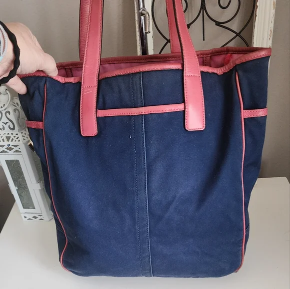 Coach LIMITED EDITION BONNIE CASHIN Navy and Pink Tote Bag - Picture 2 of 9
